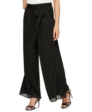 Alex Evenings Wide Leg Pants with Belt, Regular and Petite, Black