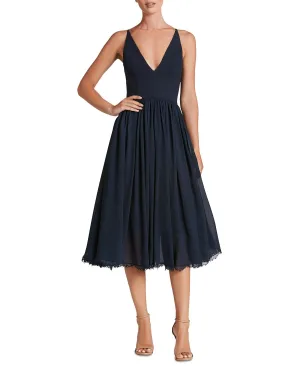 Alicia dress with lace hem Dress the Population, blue