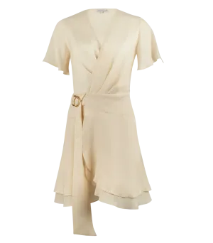 Amanda Short Wrap Dress Cream