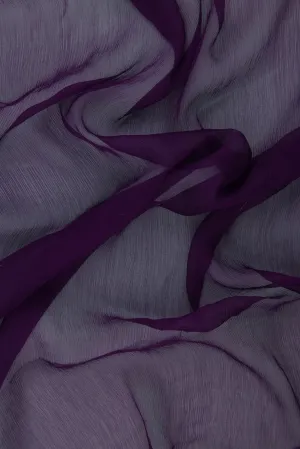 Amethyst Silk Crinkled Chiffon Fabric