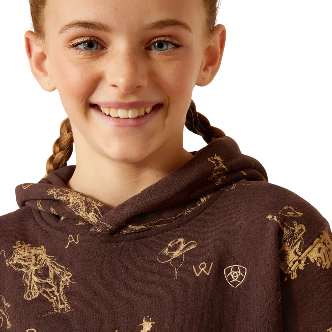 Ariat Kid's Ranch Scene Ranchin Print Hoodie