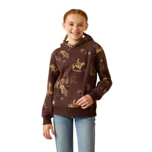 Ariat Kid's Ranch Scene Ranchin Print Hoodie