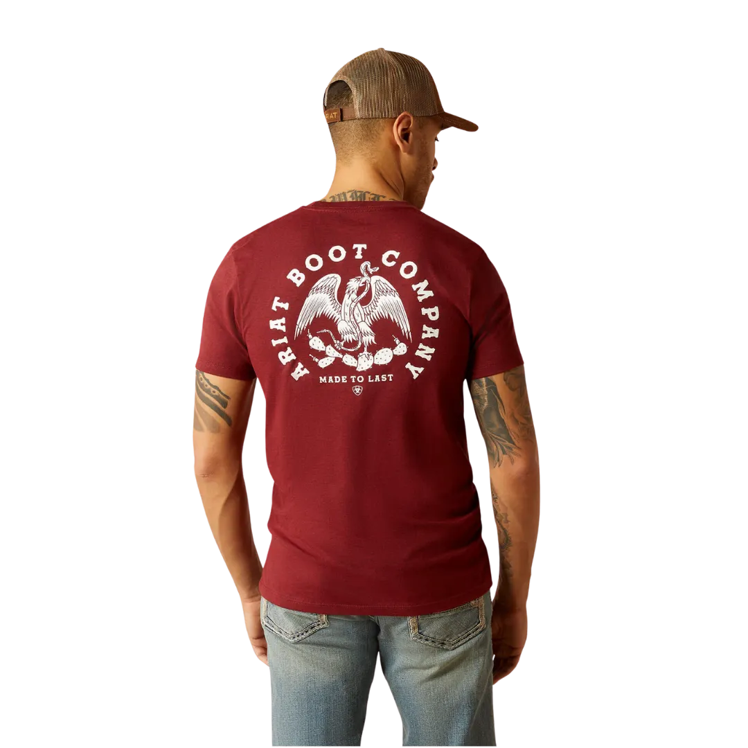 Ariat Men's Eagle and Snake Crimson Black Heather T Shirt