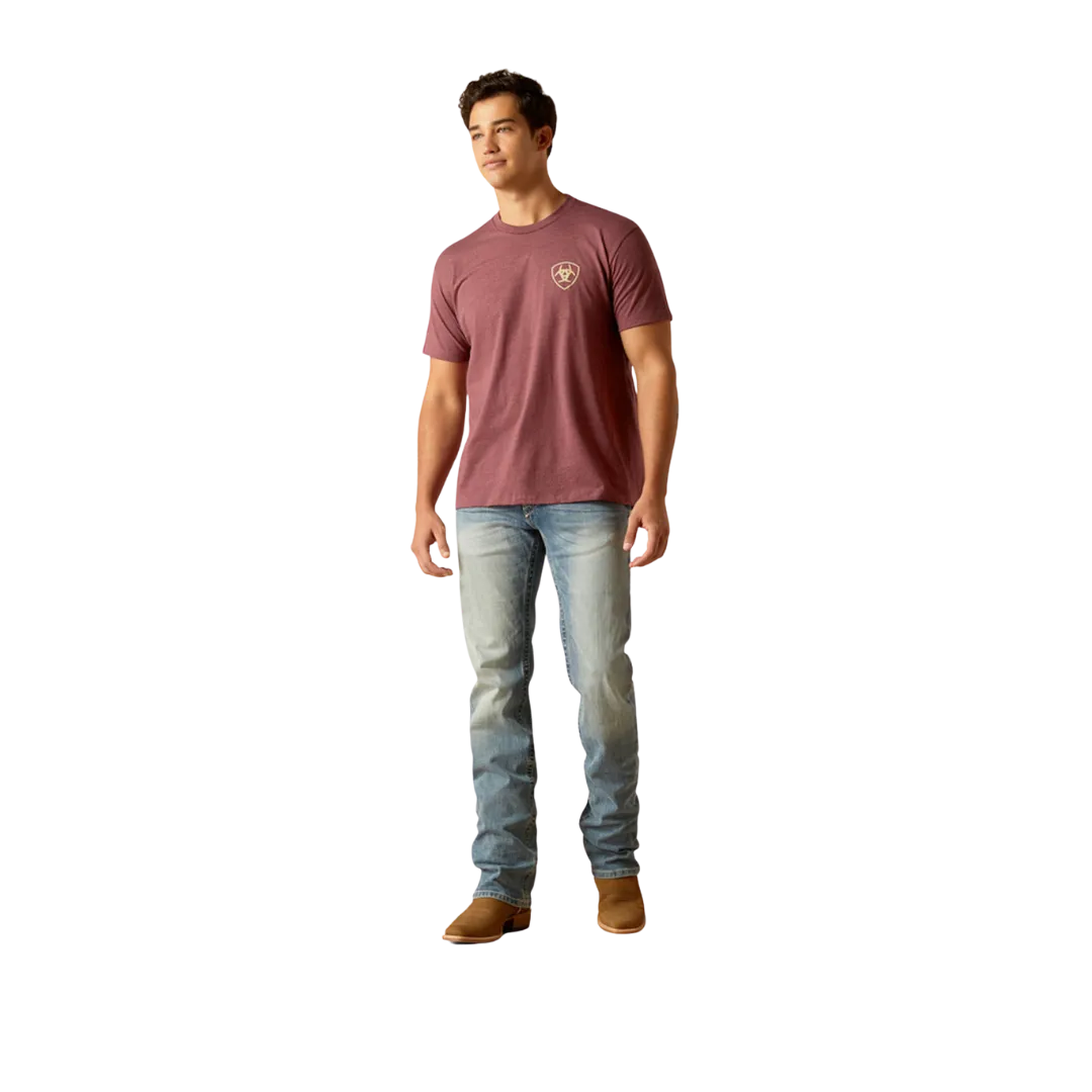 Ariat Men's Serape Burgundy Tee Shirt