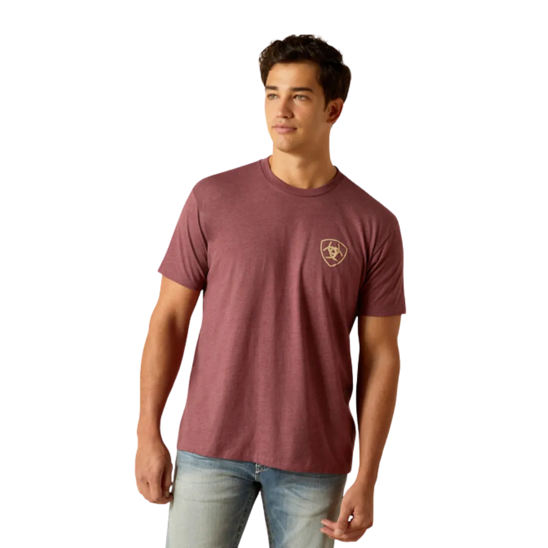 Ariat Men's Serape Burgundy Tee Shirt