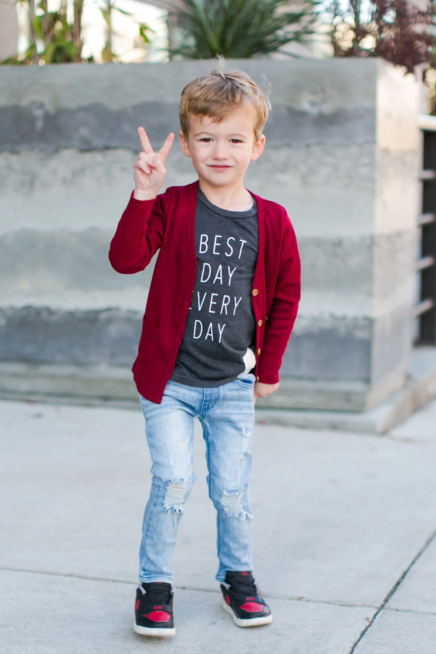 Beau Hudson - Kids Cardigan in Rhubarb