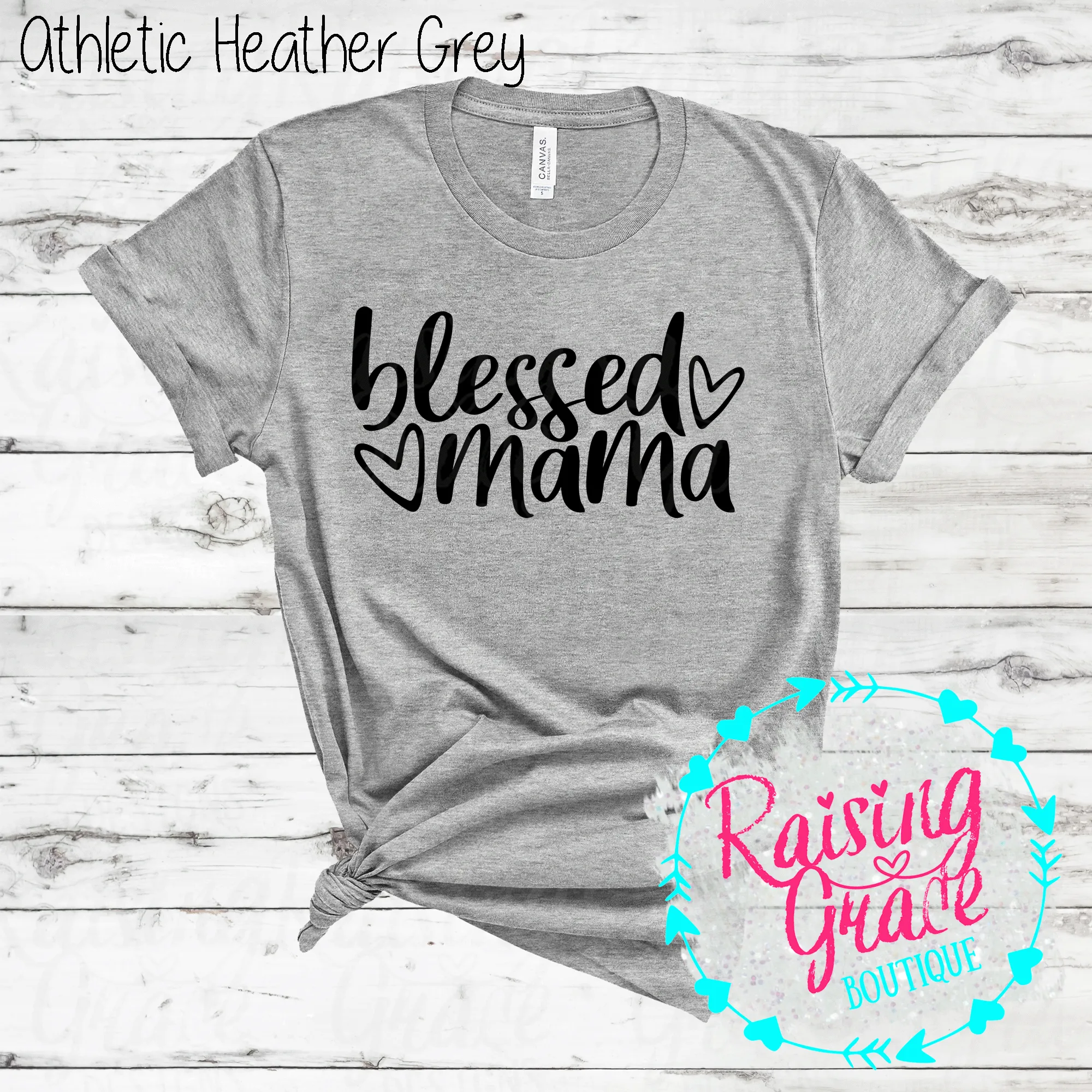 Blessed Mama T-Shirt - (Whites, Blacks, and Shades of Grey)