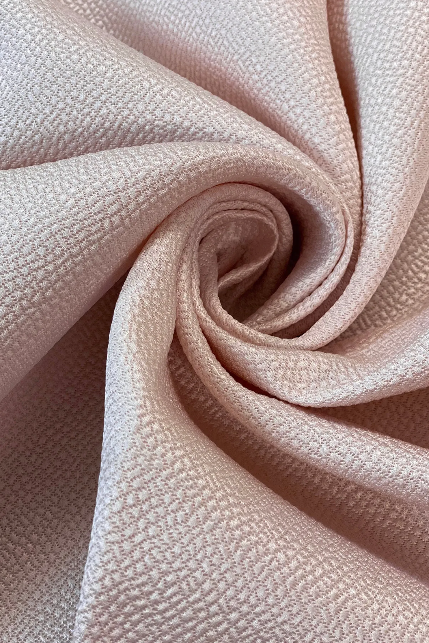 Blush Silk & Wool Hammered Satin