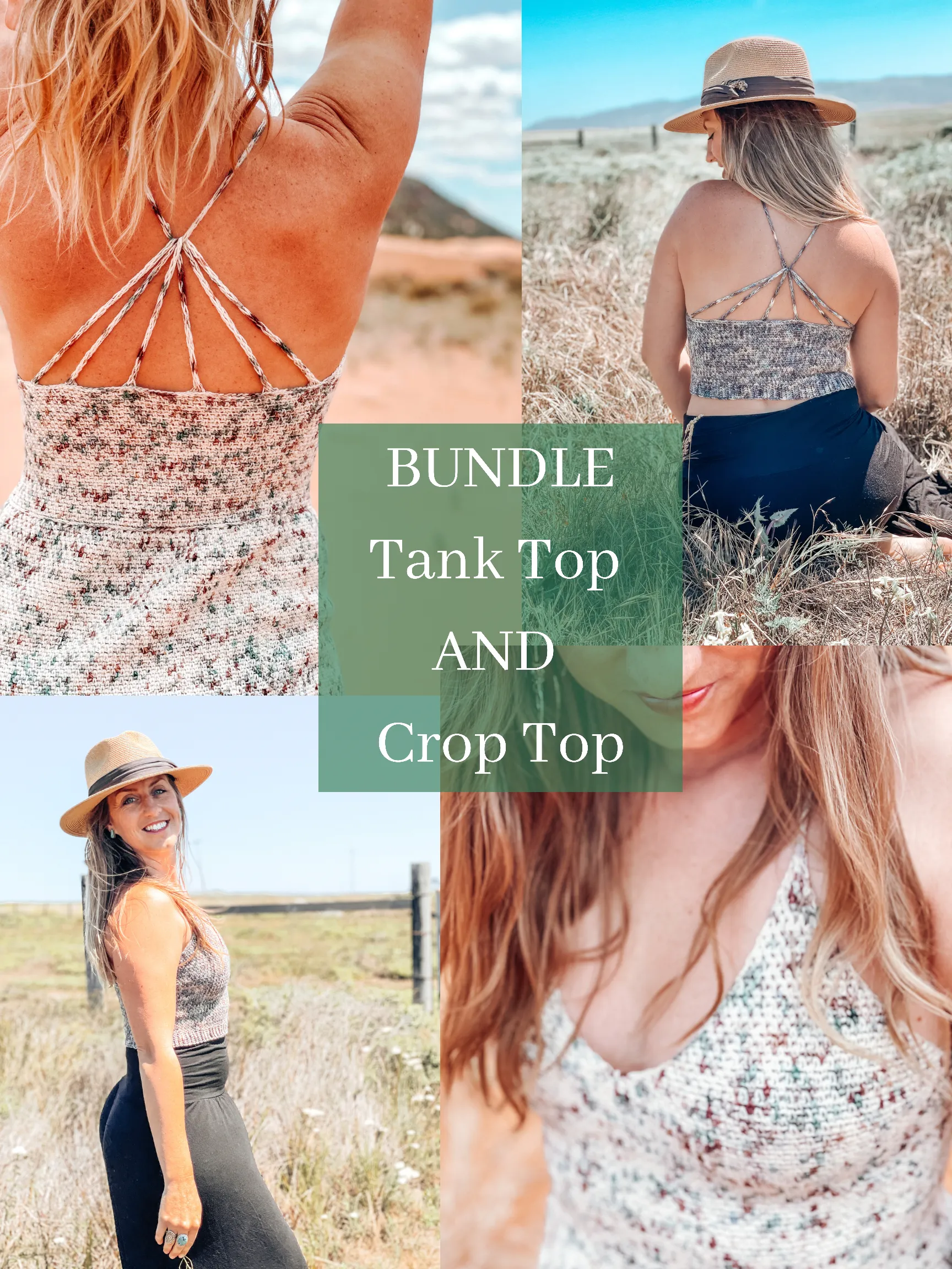 BUNDLE  Rising Sun Tank and Crop Top Pattern