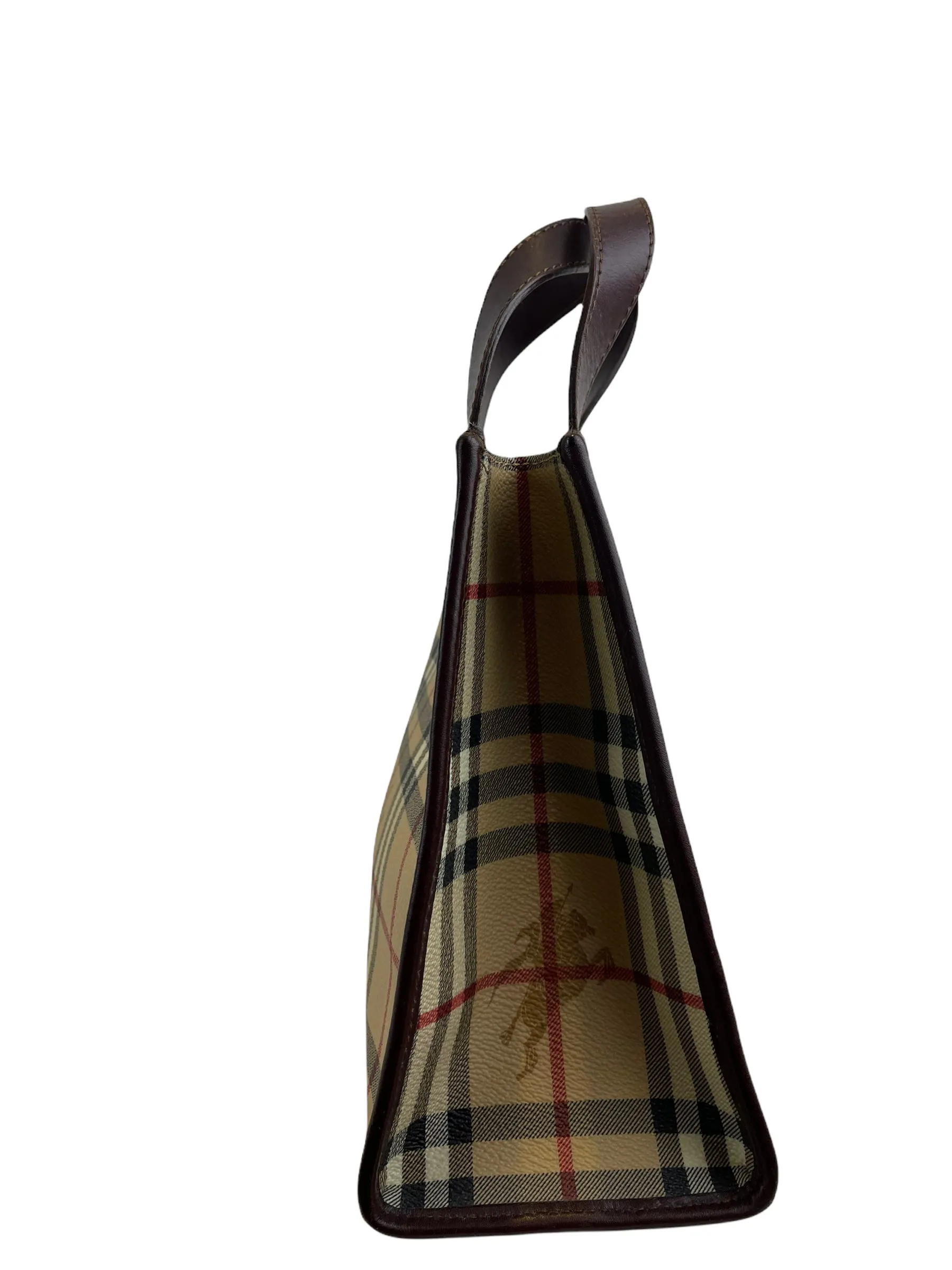 Burberry checked leather tote