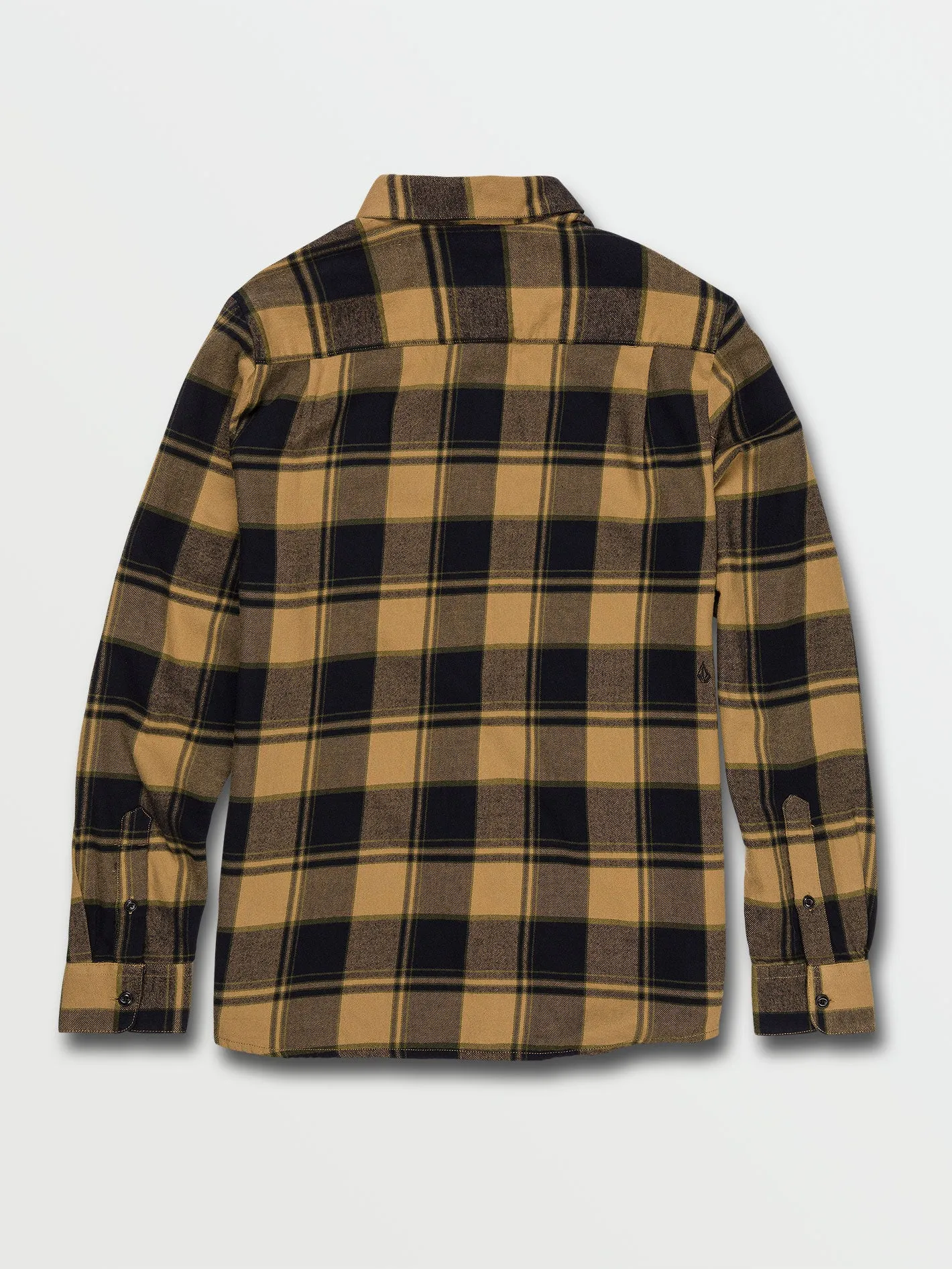 Caden Plaid Long Sleeve Flannel - Dark Khaki