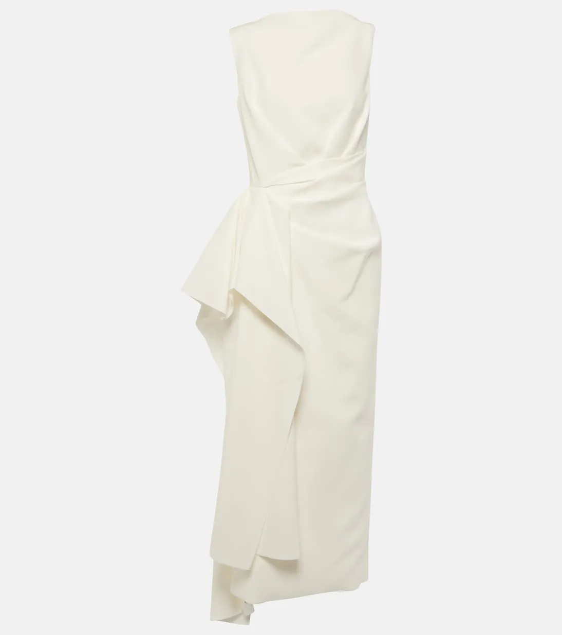 Calatrava midi dress in Roksanda crepe, white