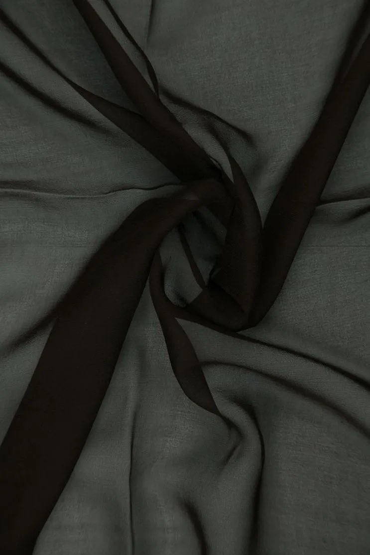 Chocolate Silk Chiffon Fabric