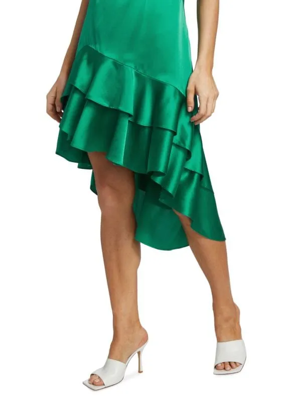 Cinq à Sept one-shoulder cocktail dress colina, jade