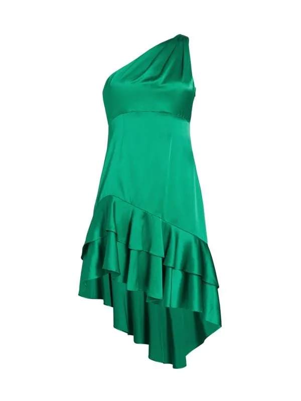 Cinq à Sept one-shoulder cocktail dress colina, jade