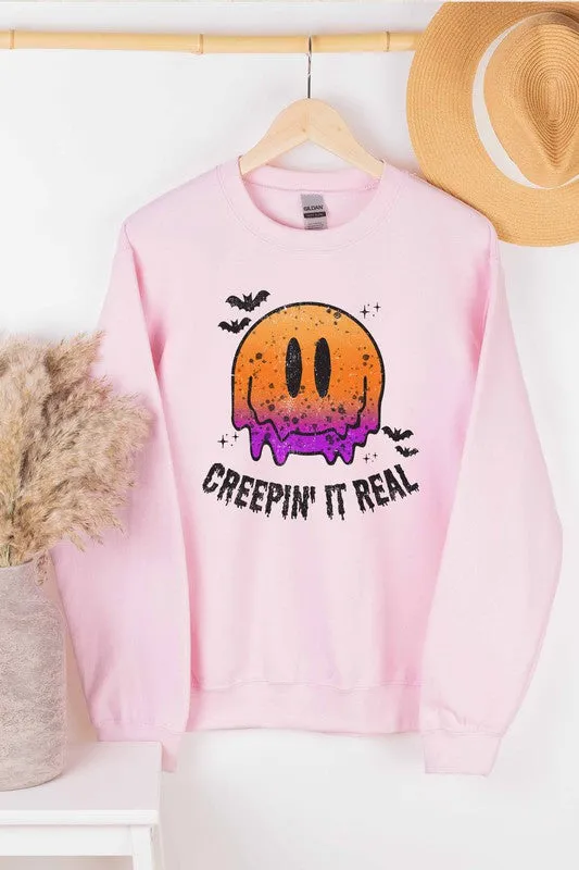 CREEPIN' IT REAL SWEATSHIRT PLUS SIZE