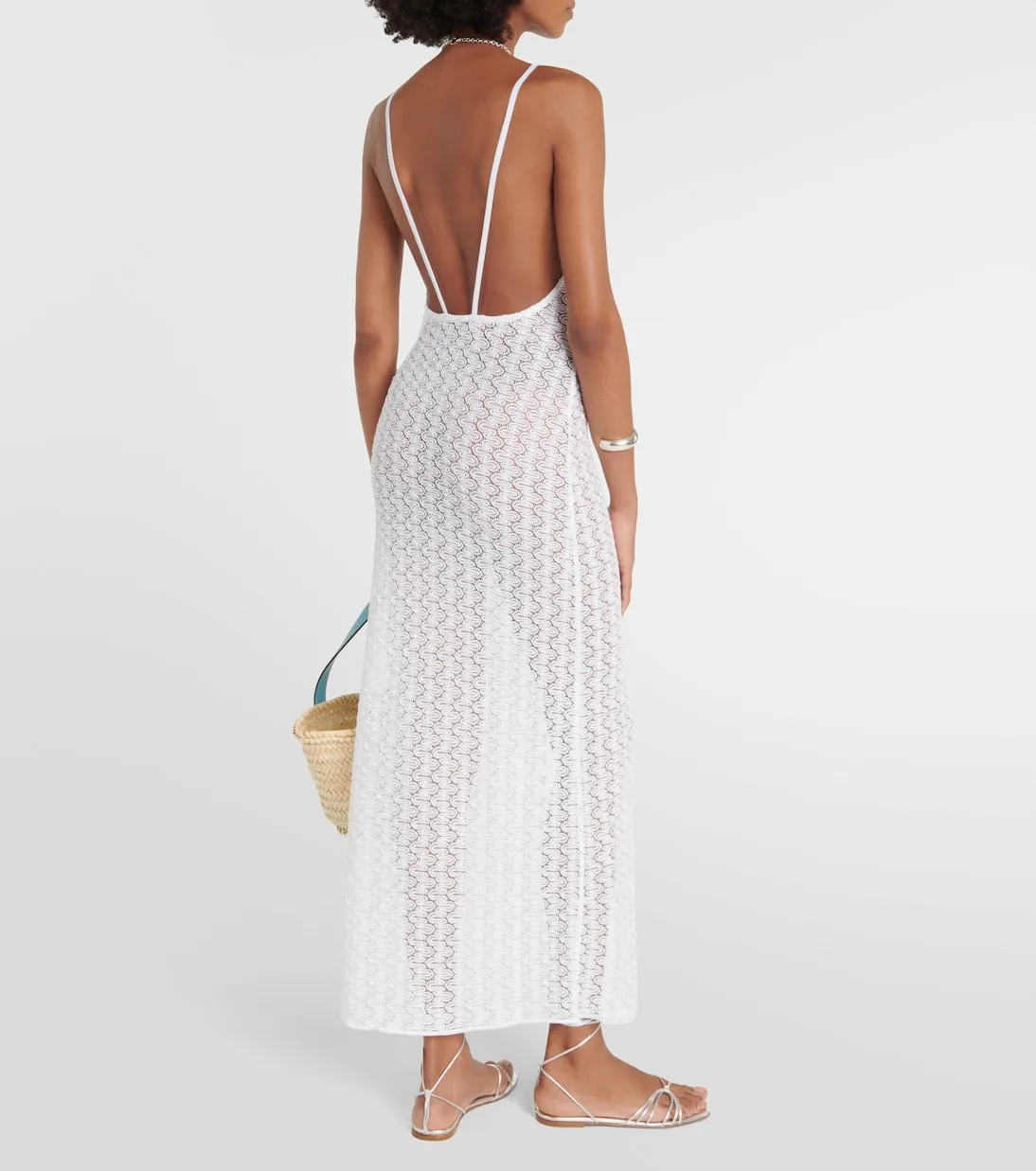 Crochet beach dress. Missoni Mare, white