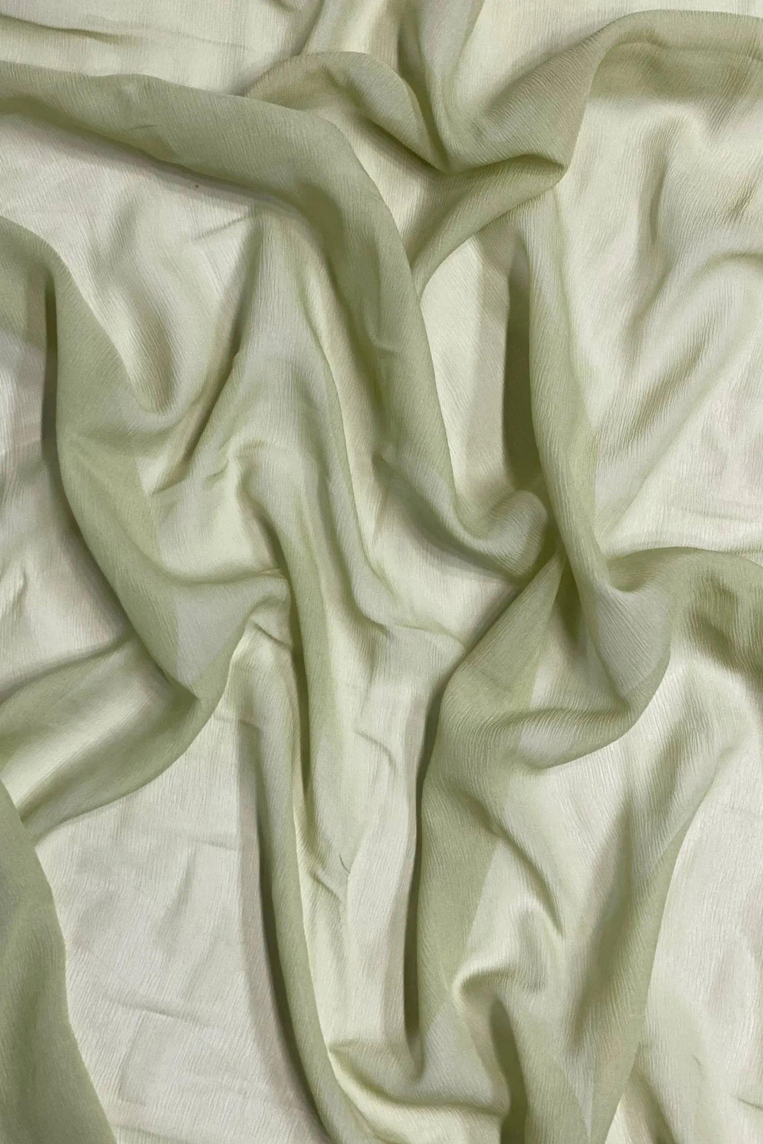 Curry Yellow Silk Heavy Crinkled Chiffon HCD-042 Fabric