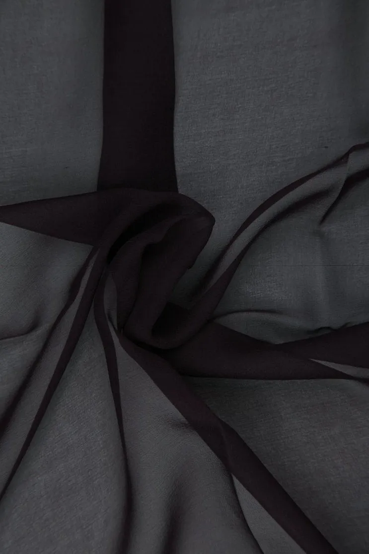 Eggplant Silk Chiffon Fabric