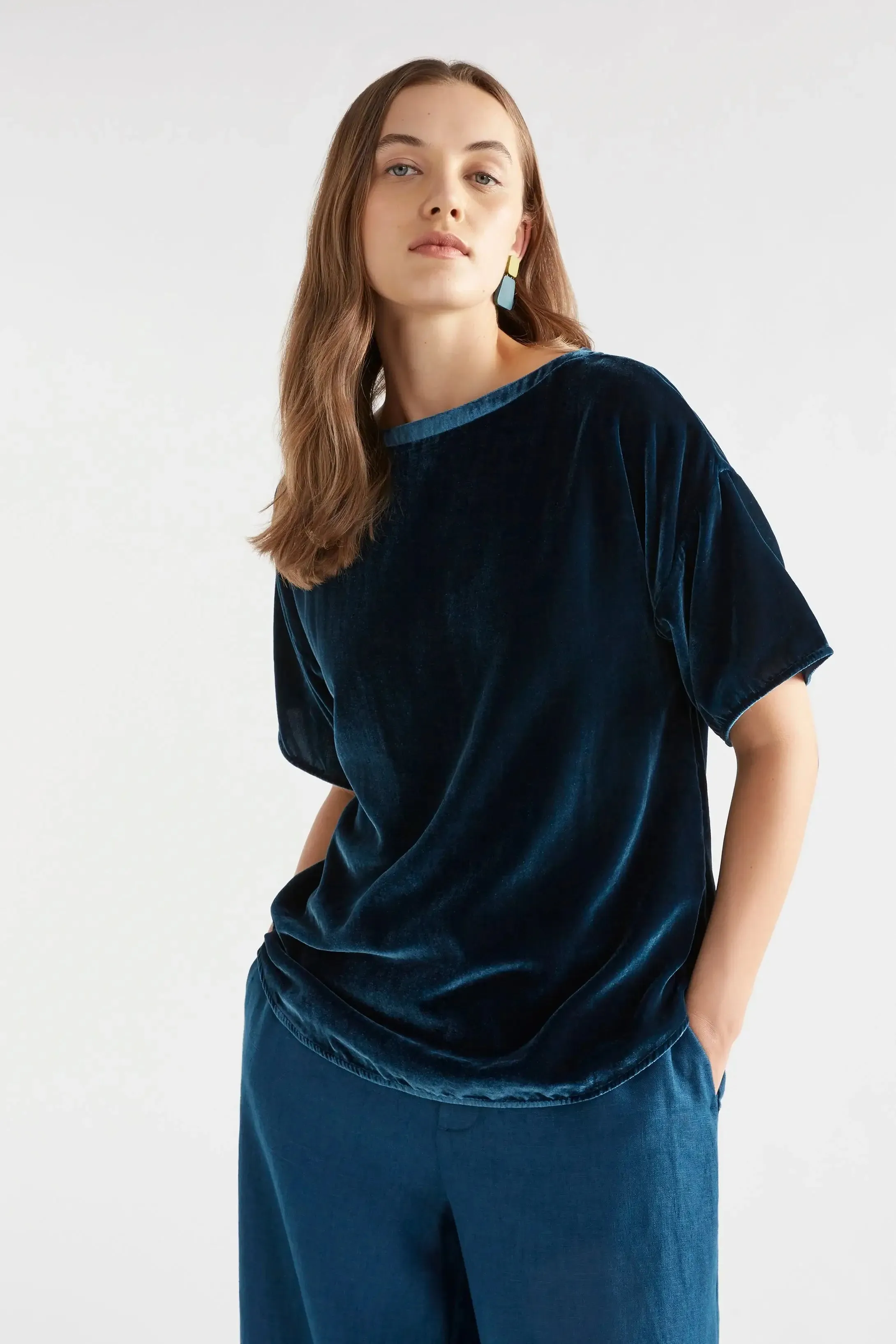 ELK Suuri Velvet Top - Teal