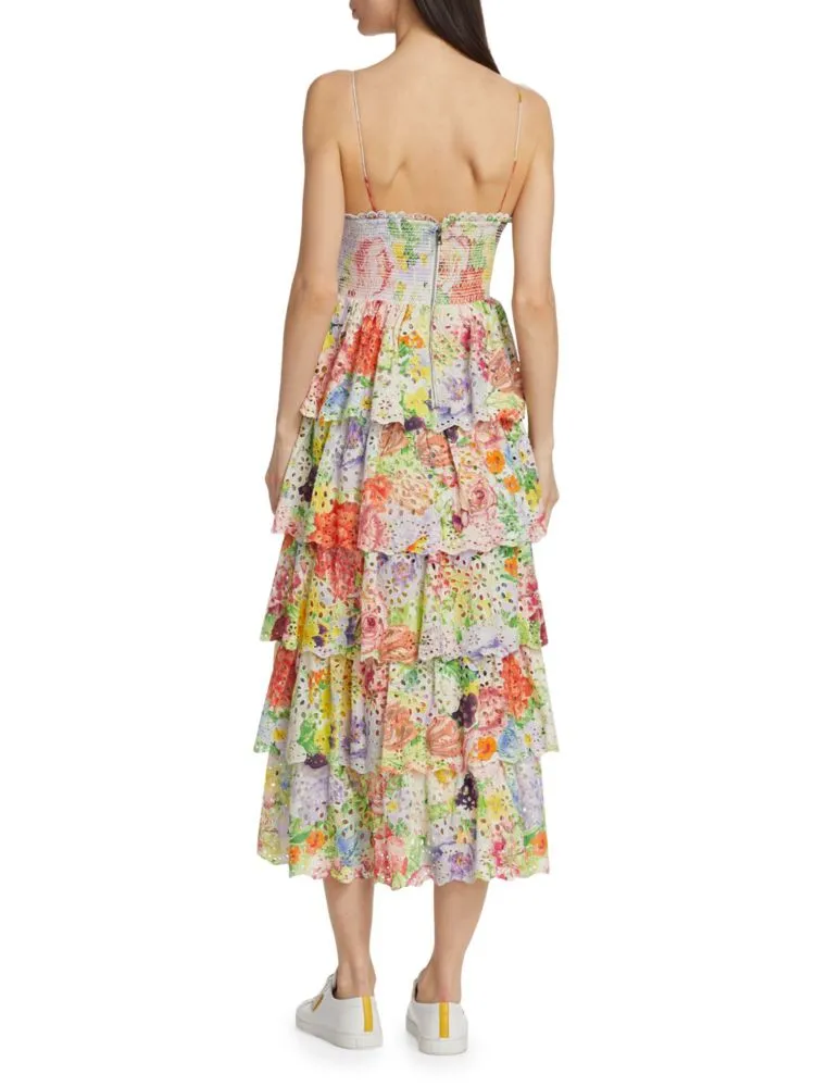 Fina Alice   Olivia Floral Midi Dress in Dawn Floral