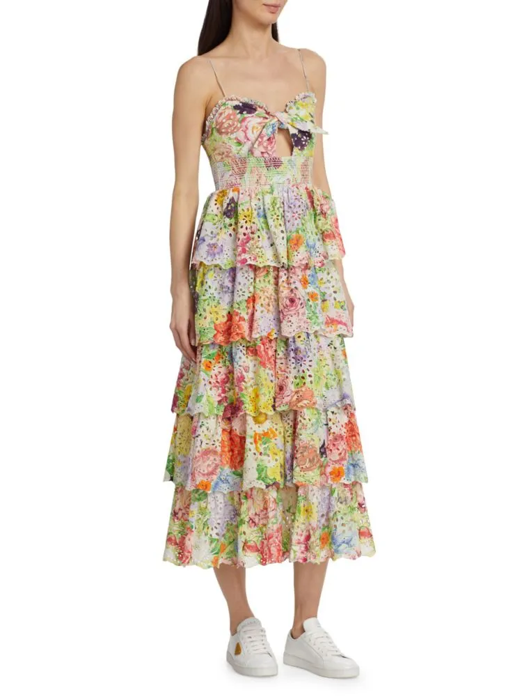 Fina Alice   Olivia Floral Midi Dress in Dawn Floral