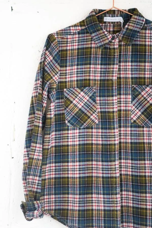 Flannel Yarn Dye Button Up Shirt