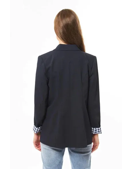 Georgie Blazer - Black Gingham