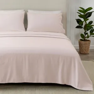 Great Bay Home Extra Soft 100% Turkish Cotton Flannel Sheet Set. Warm, Cozy, Lightweight, Luxury Winter Bed Sheets in Solid Colors. Nordic Collection (California King, Blush Pink)