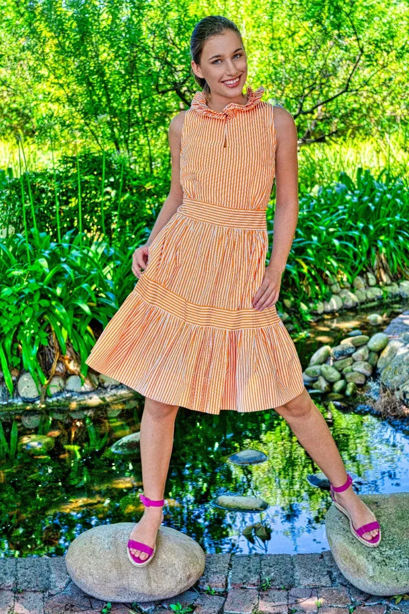 Gretchen Scott | Hope Dress | Women's | Orange Stripe