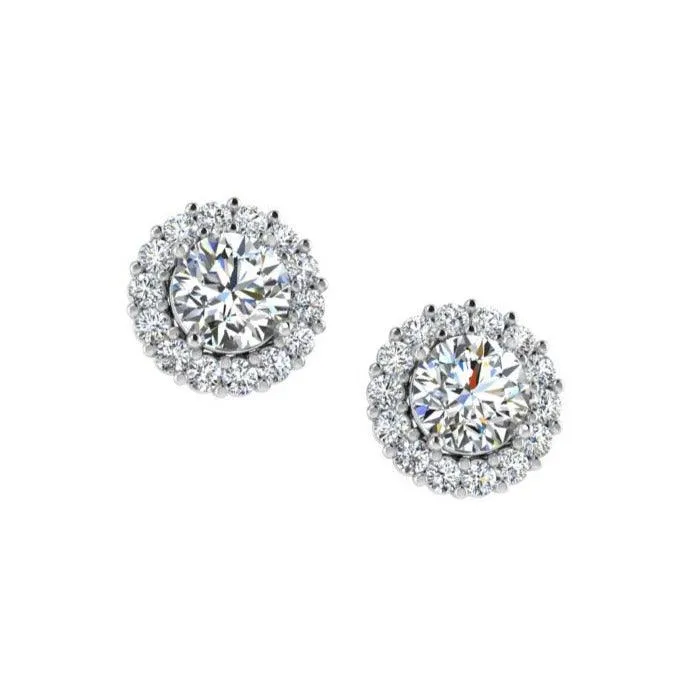 Halo Diamond Earrings Jackets