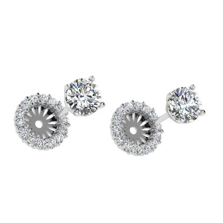 Halo Diamond Earrings Jackets