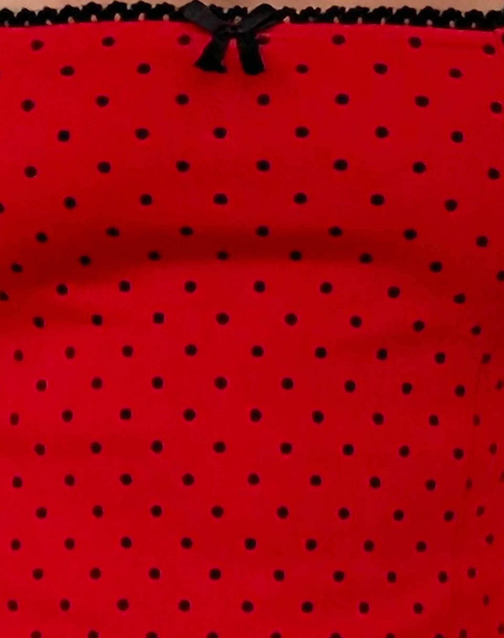 Jinae Pleat Detail Mini Dress in Red Polka Sateen