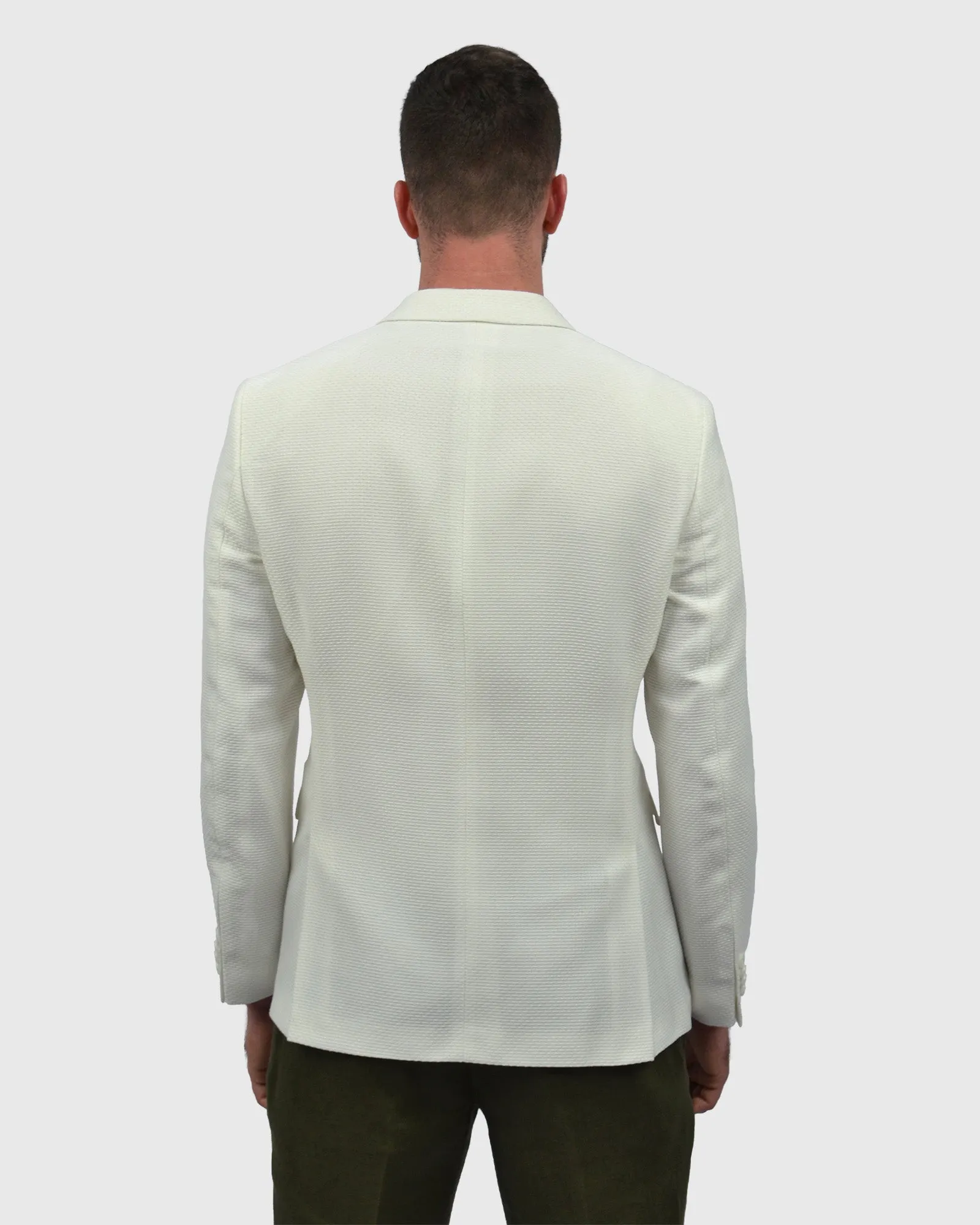 KARL LAGERFELD 155200 WHITE WAFFLE JACKET