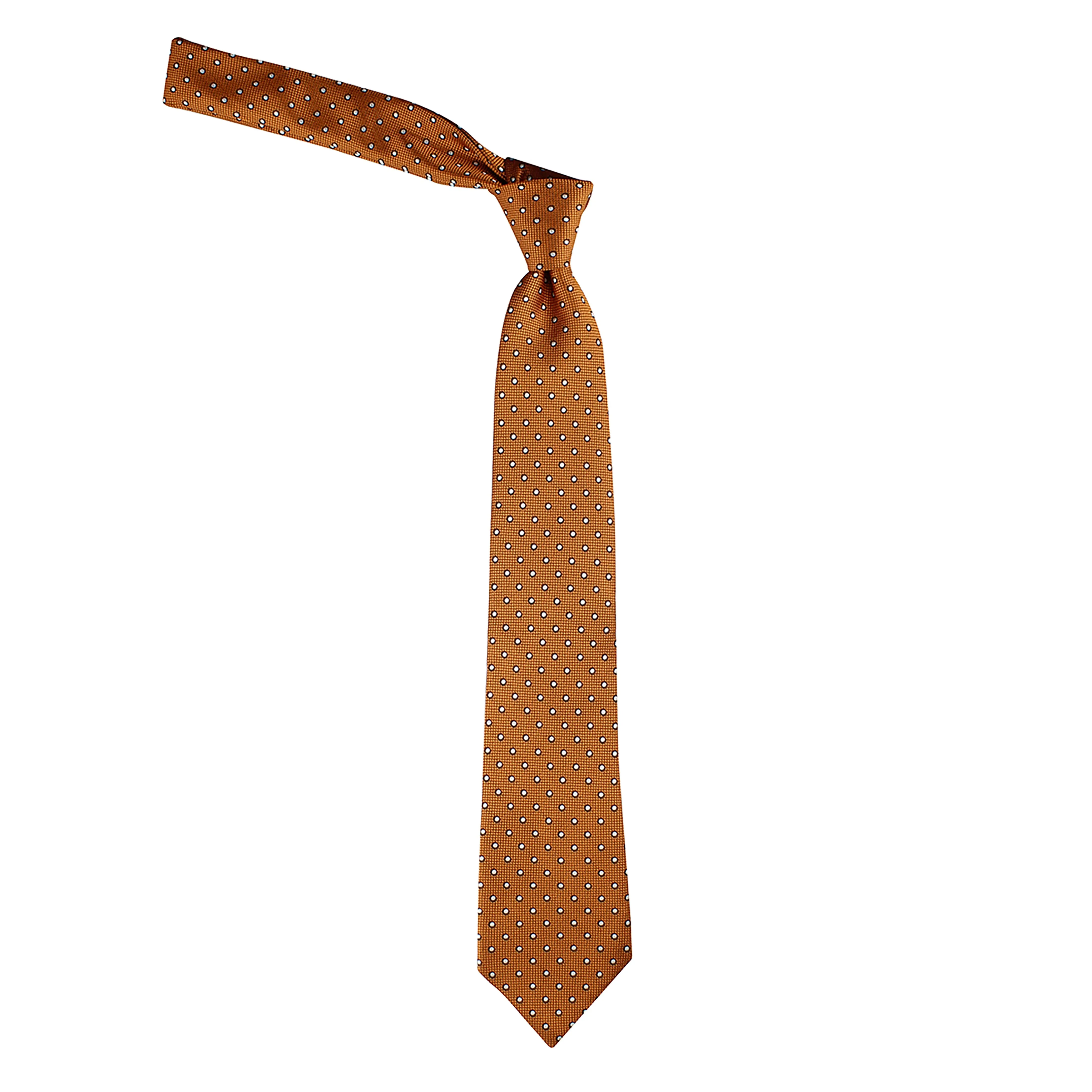 Kovove Elegant Orange Polka Dot Necktie and Pocket Square Gift Box