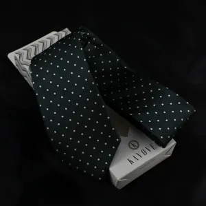 Kovove The Enchanting Polka Dot Green Necktie For Men