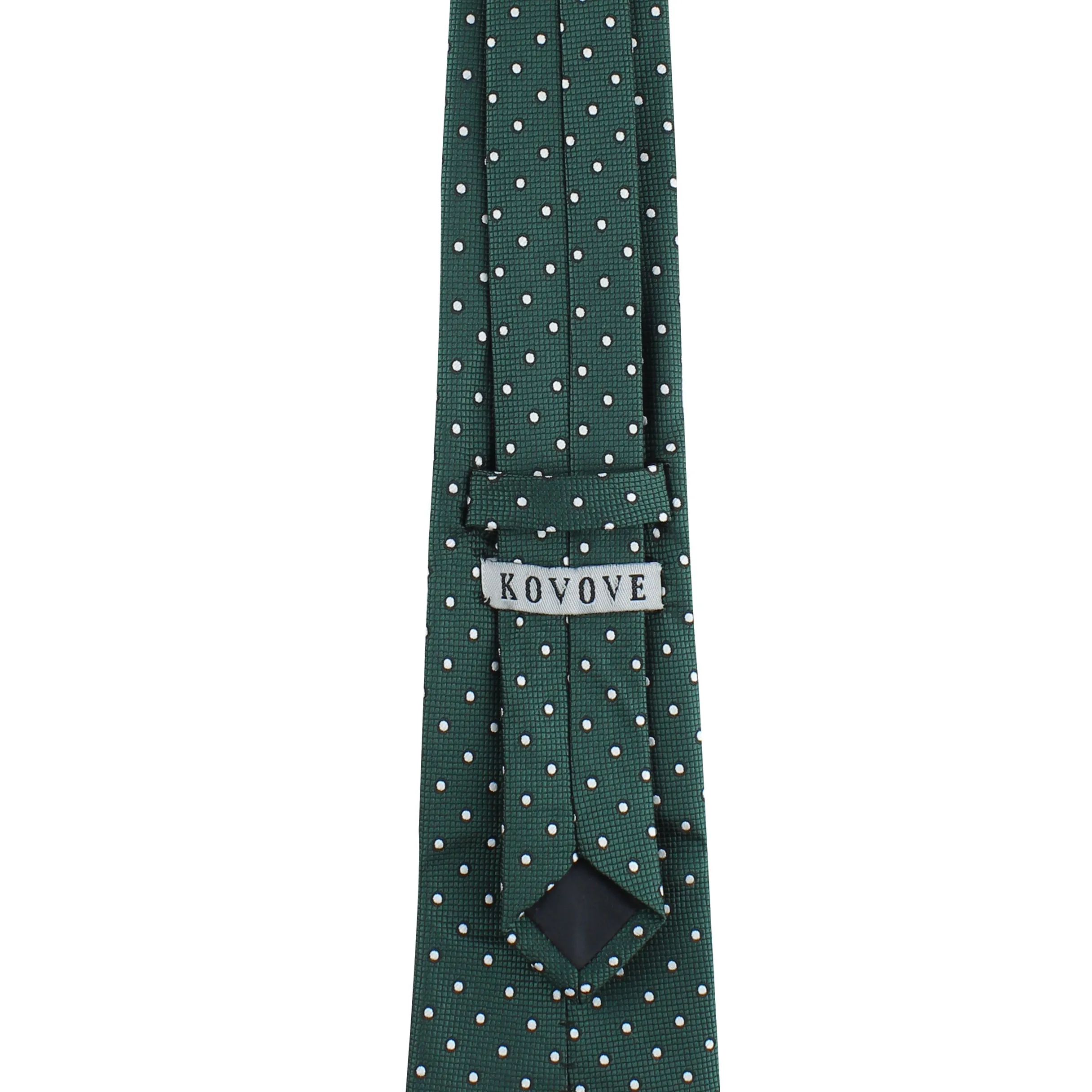 Kovove The Enchanting Polka Dot Green Necktie For Men