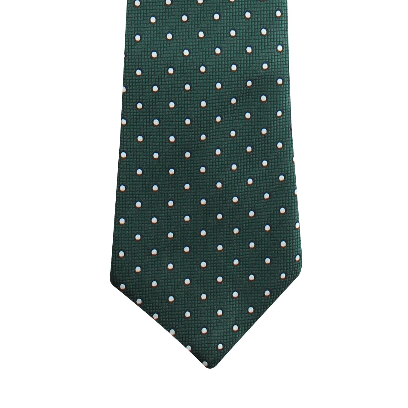 Kovove The Enchanting Polka Dot Green Necktie For Men