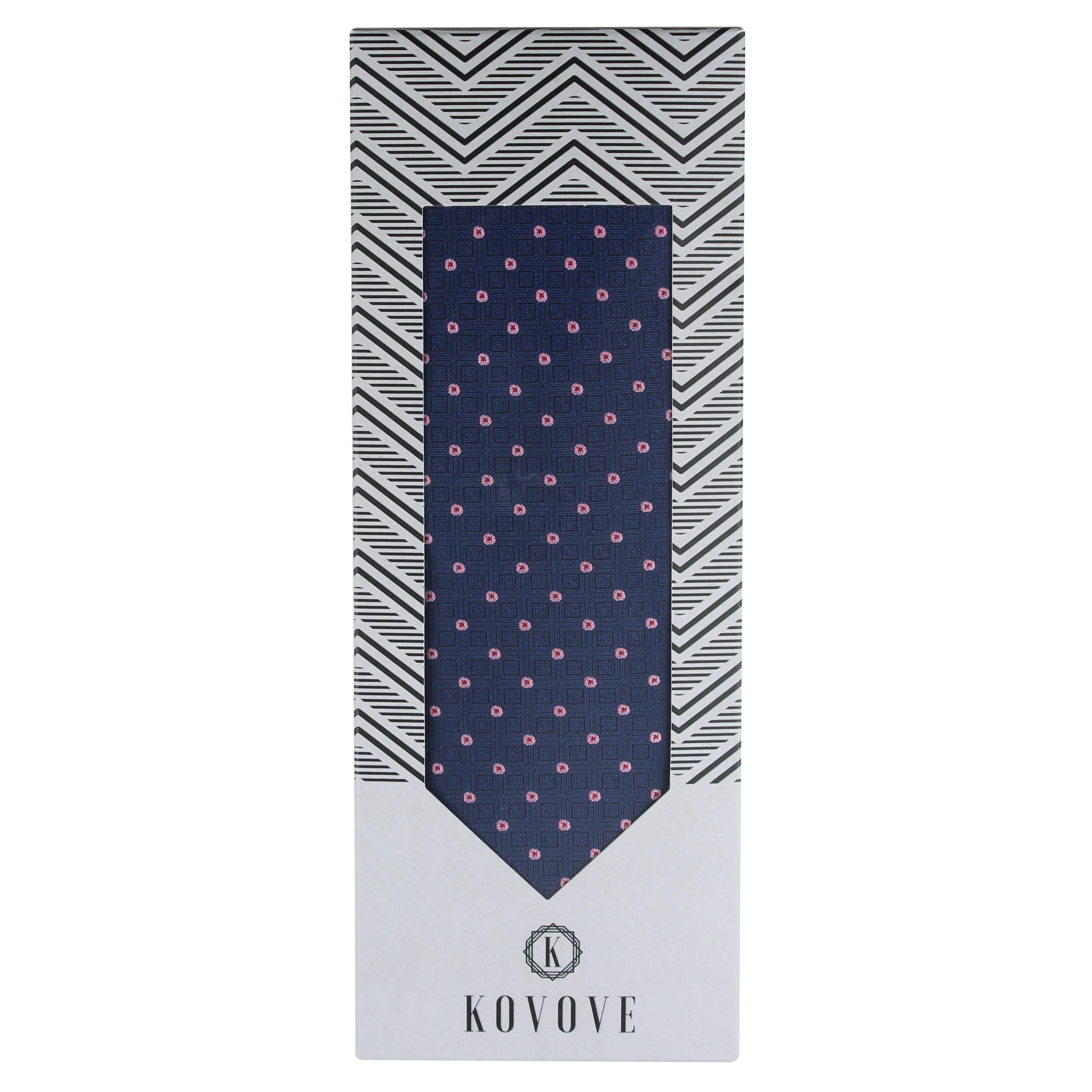 Kovove The Polka Abstract Fusion Blue Necktie For Men