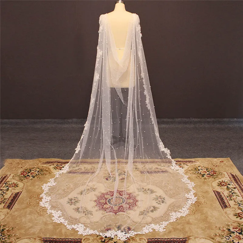 Lace Edged Wedding Shawl