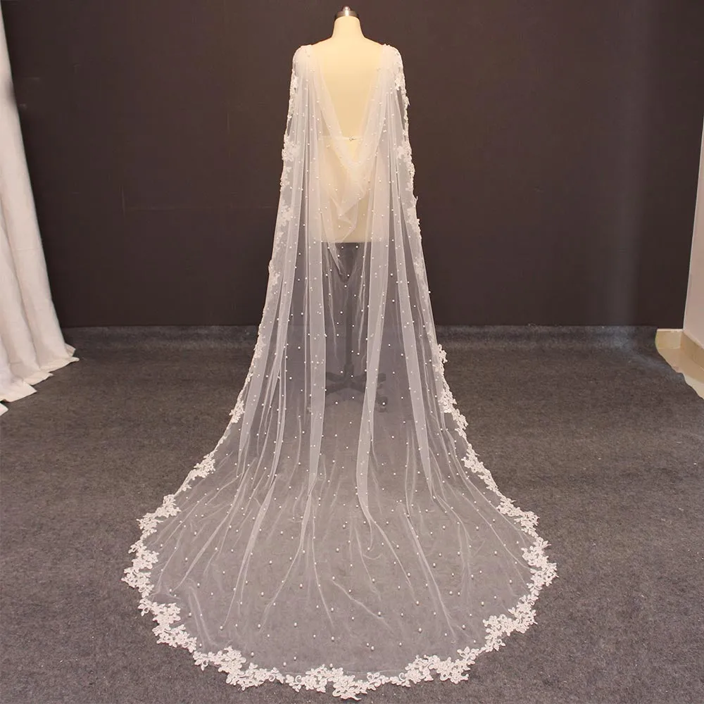 Lace Edged Wedding Shawl