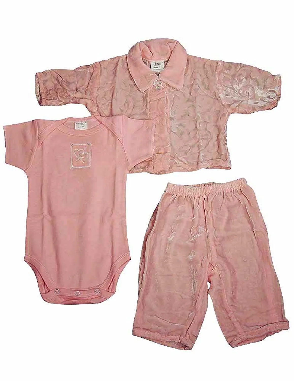 Little Giraffe - Baby Girls, 3-Piece Sleeveless Pant Set