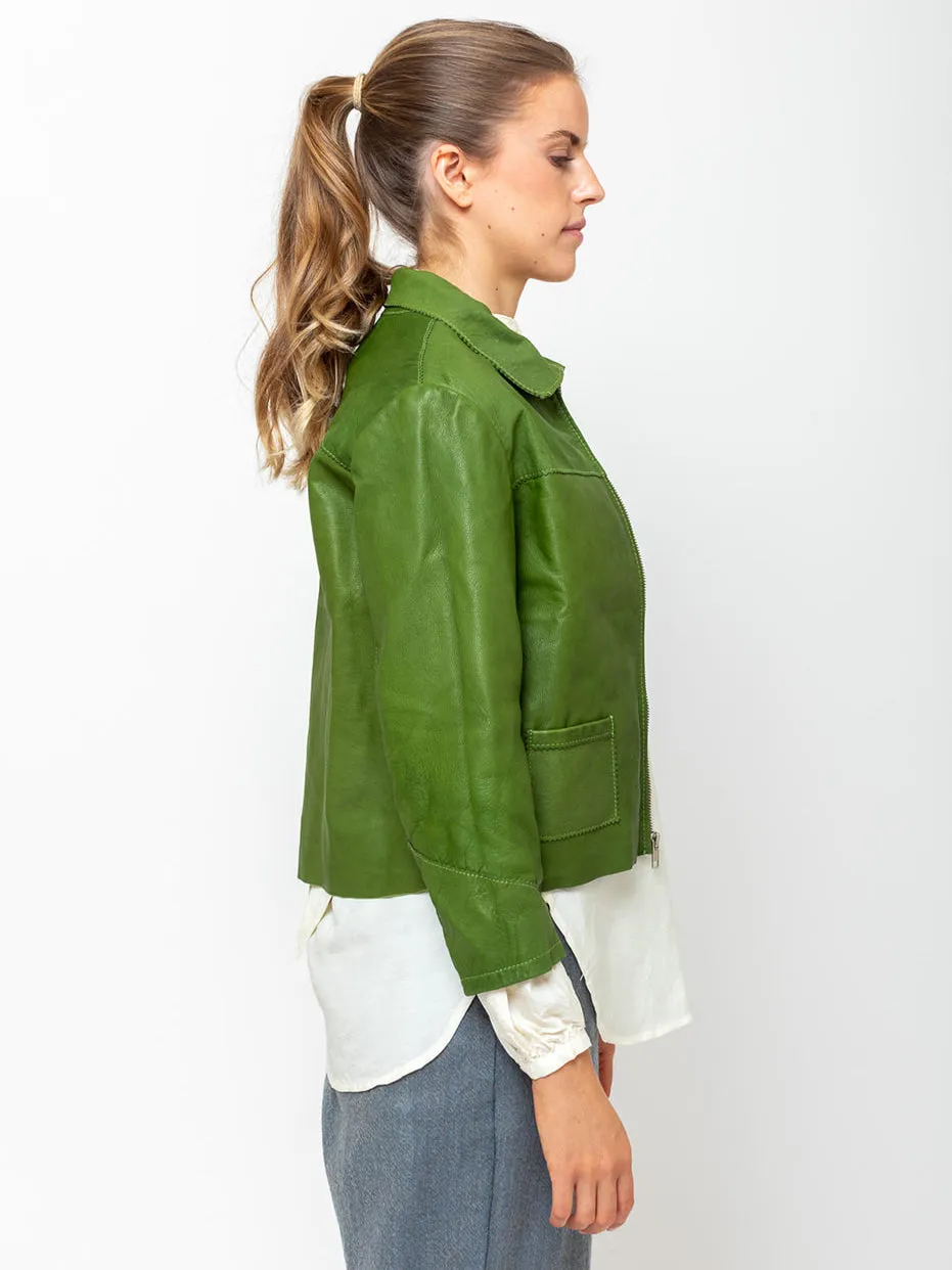 Little Leather Jacket - Sunny Green