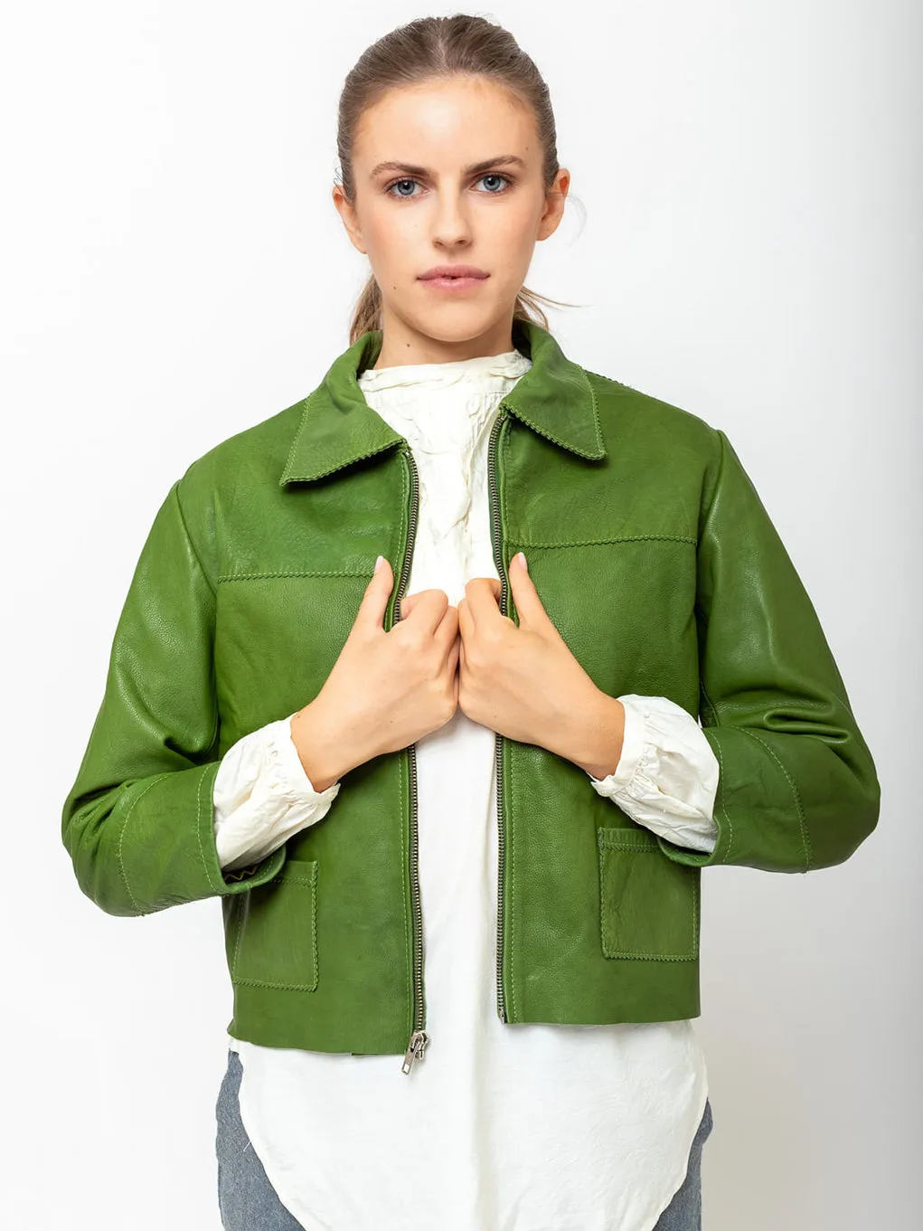 Little Leather Jacket - Sunny Green