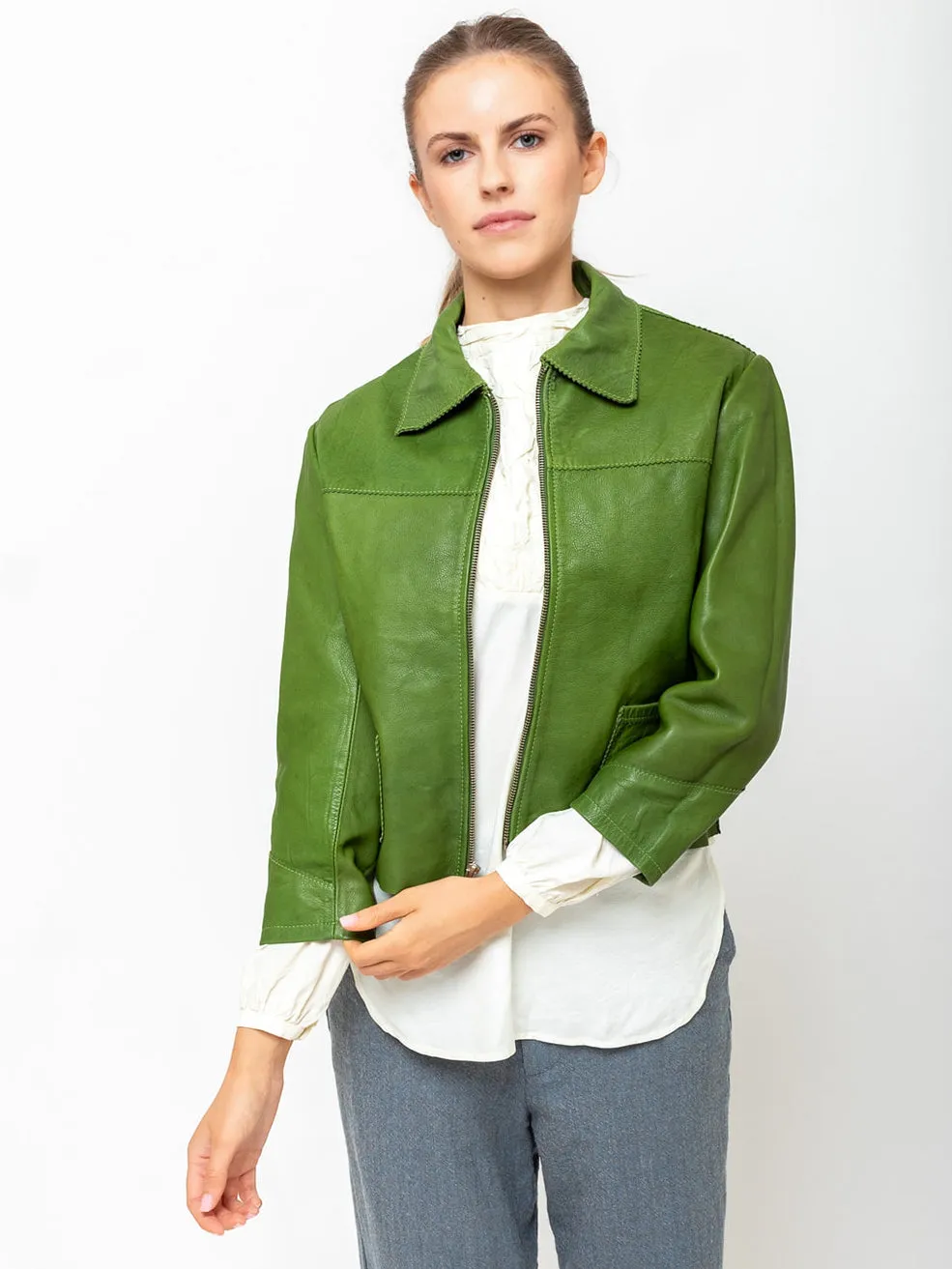 Little Leather Jacket - Sunny Green