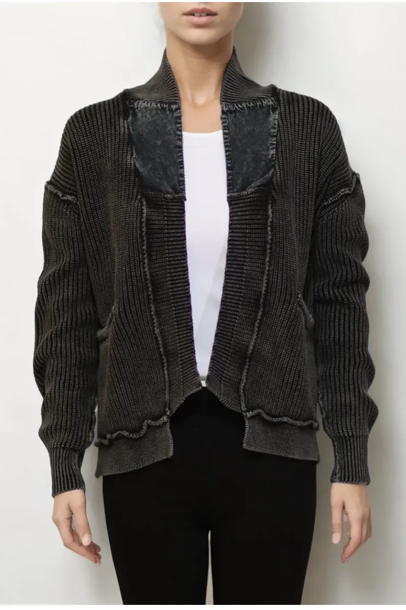 Lonnys Stonewashed Shaker Cardigan