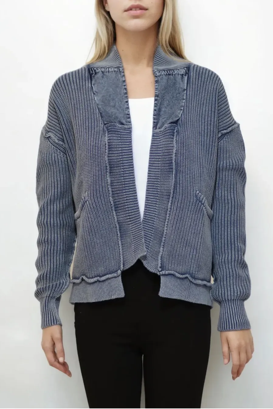 Lonnys Stonewashed Shaker Cardigan