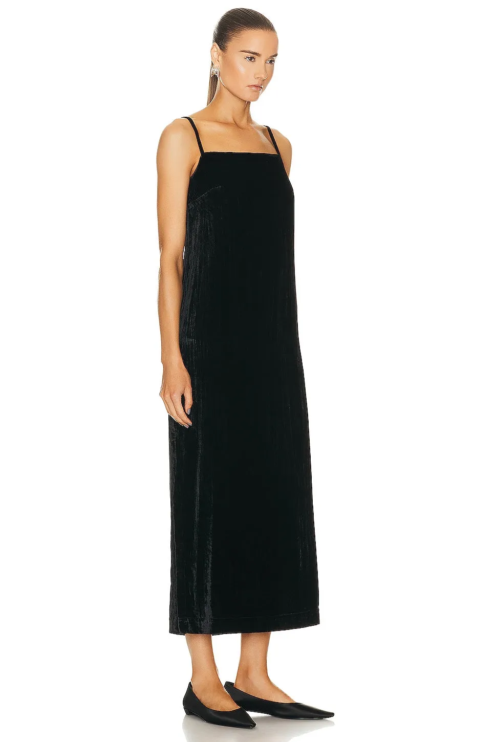 Loulou Studio Etinas Long Velvet dress, black