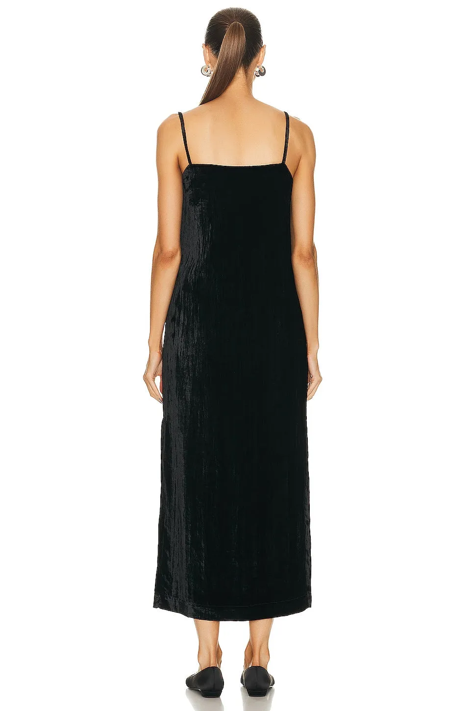 Loulou Studio Etinas Long Velvet dress, black