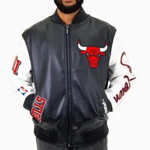 Men's NBA Chicago Bulls City Signatures Leather Varsity Jacket